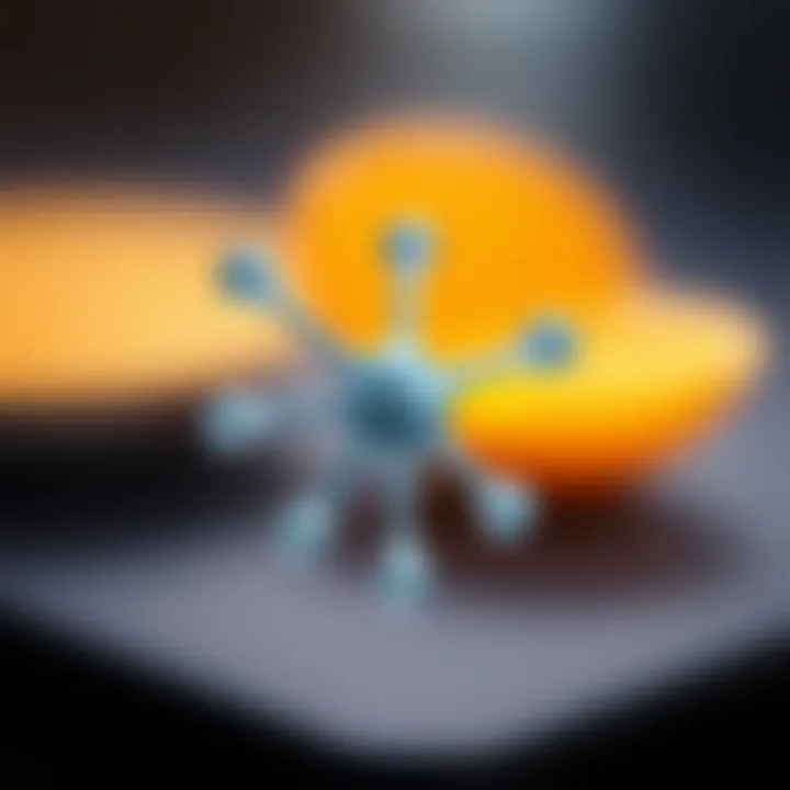 Understanding Glucose Structure A close-up view of a glucose molecular structure