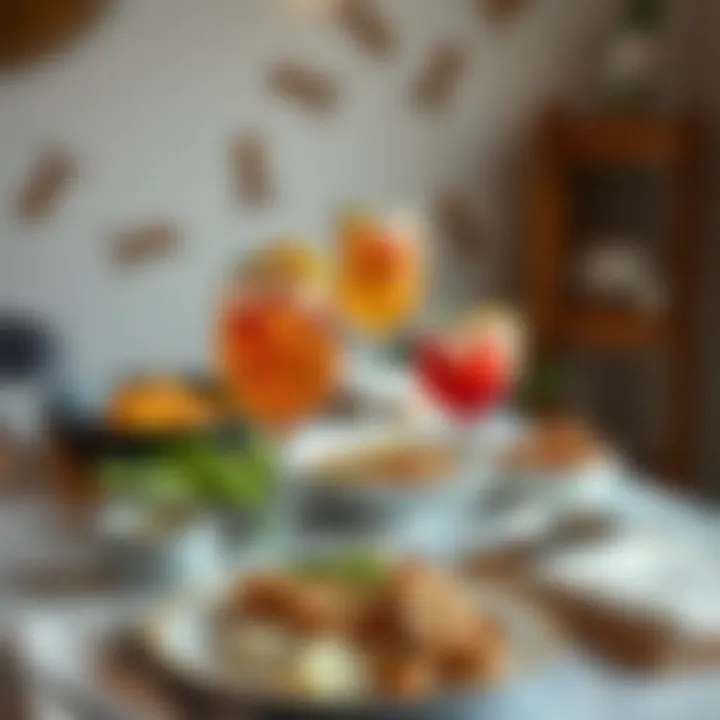 Elegant Rakı Table Setting A beautifully arranged table setting featuring dishes that complement rakı