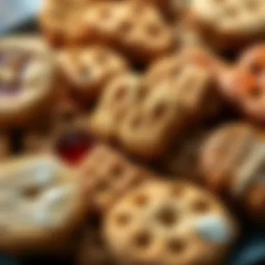 Diverse Varieties of Harbi Biscuit Assorted types of Harbi Biscuit arranged artistically