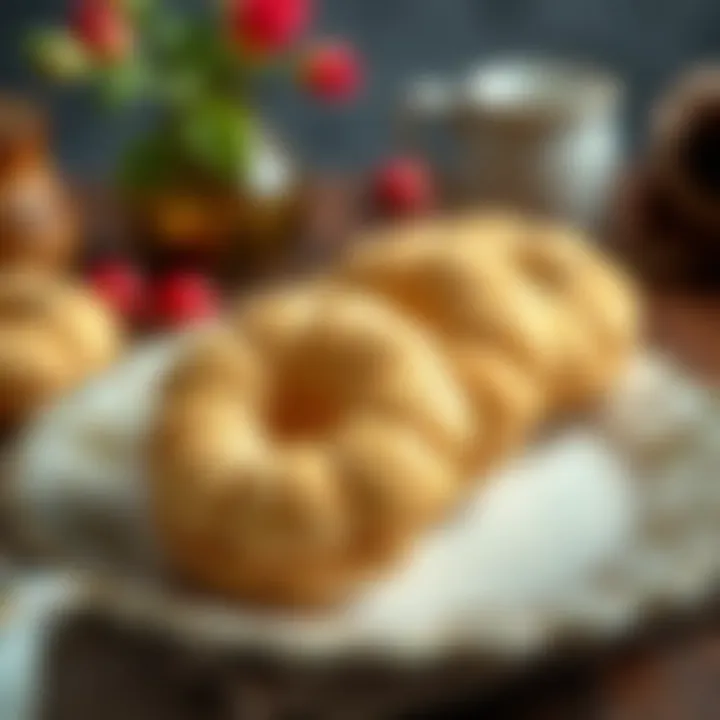 Traditional Harbi Biscuit Presentation Traditional Harbi Biscuit on a decorative plate