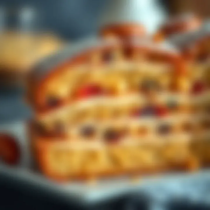 Close-up of Harika Kanatlar Cake Texture A close-up view of the texture and layers of the Harika Kanatlar cake, highlighting its unique composition.