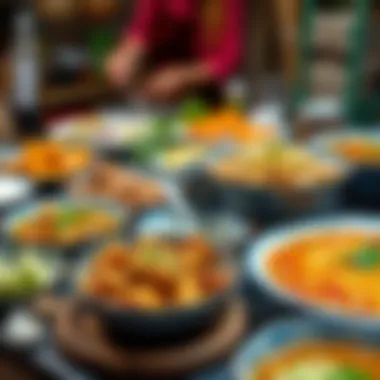 Traditional Hatay Dishes A vibrant display of traditional Hatay dishes