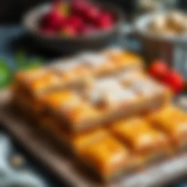 Various desserts made with baklava sheets