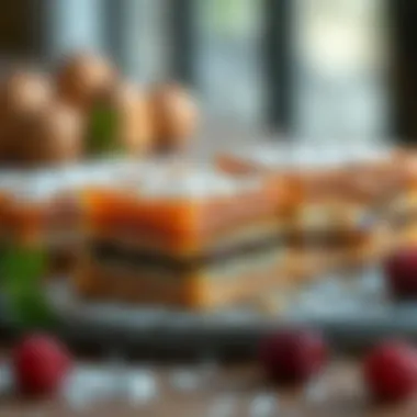 Deliciously layered baklava showcasing texture