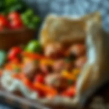 An array of vibrant ingredients used in raw meatball preparation