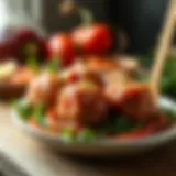 A traditional dish of raw meatballs showcasing vibrant ingredients