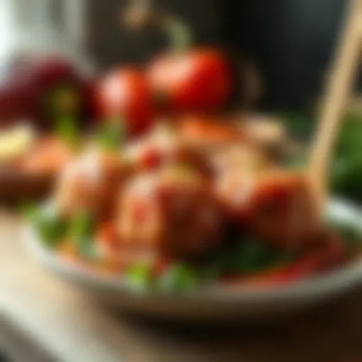 A traditional dish of raw meatballs showcasing vibrant ingredients