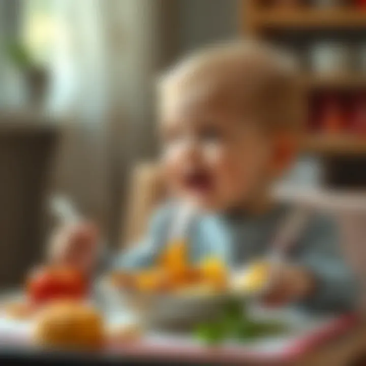 Baby enjoying a nutritious meal