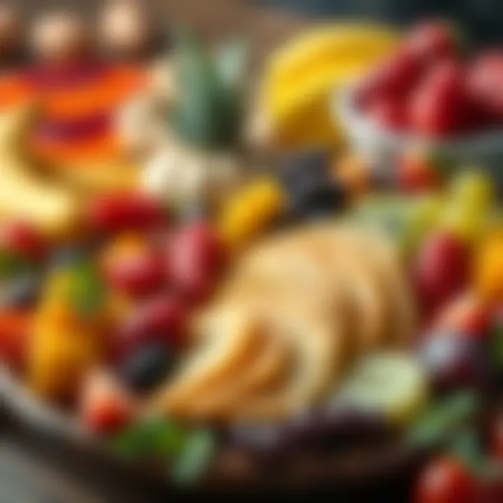 Healthy fruit platter with diverse options
