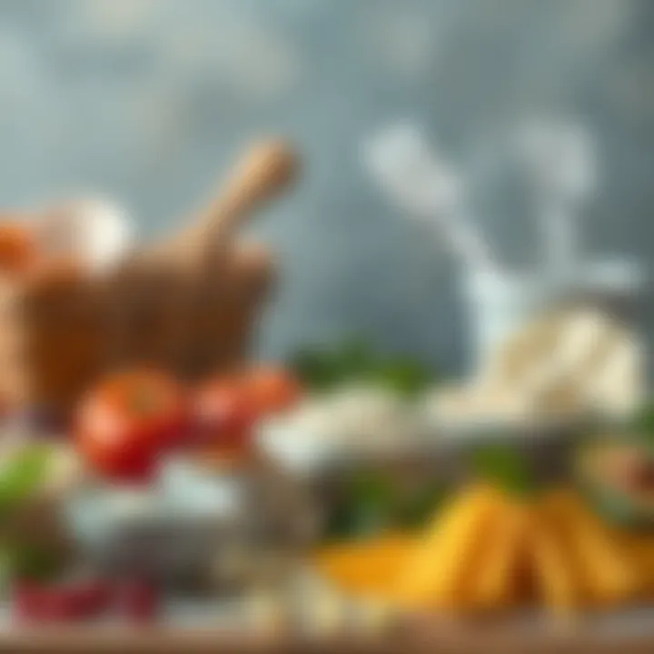 Natural Ingredients for Baby Cakes A variety of healthy ingredients laid out for baby cake preparation