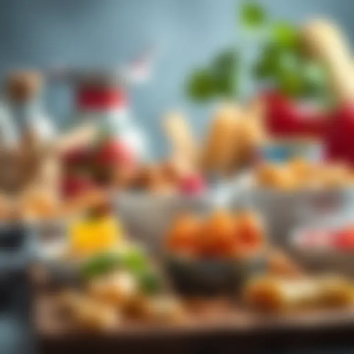 Smart Snack Choices for Weight Management A collection of healthy snacks arranged aesthetically