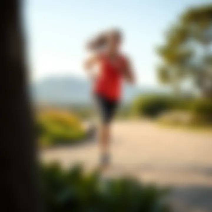 Engaging in Outdoor Activities for Weight Loss An individual jogging in a scenic outdoor setting