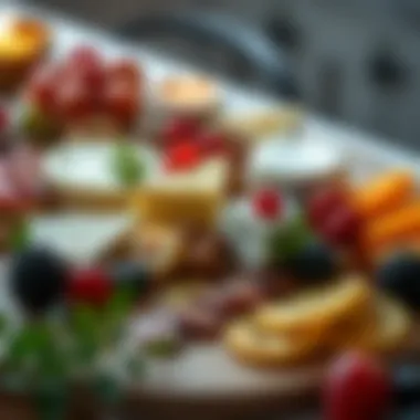 Artistic Cheese Platter Creative cheese platter with fruits and nuts