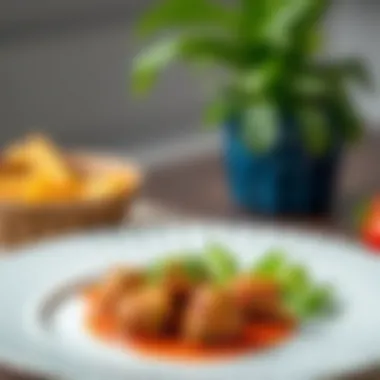 A beautifully plated dish of icli köfte