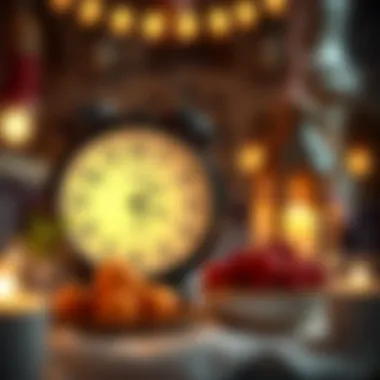 Clock Showing Iftar Time