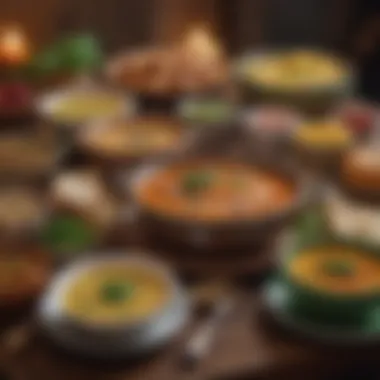 A collection of traditional soups served at iftar