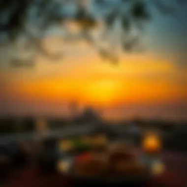 The Essence of Iftar: A Moment of Reflection A serene sunset marking the time for iftar