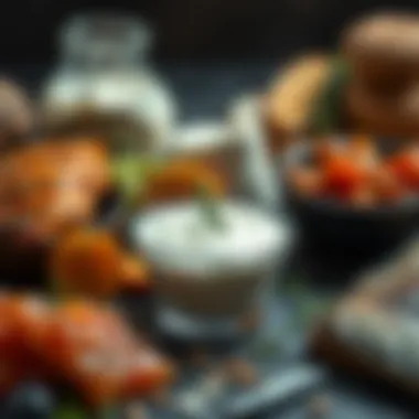 Diverse Sources of Iodine A variety of iodine-rich foods including seaweed, fish, and dairy products