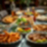 A Feast of Local Delicacies Traditional Istanbul iftar table set with local delicacies