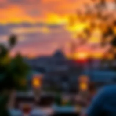 Sunset Over Istanbul at Iftar A vibrant sunset over Istanbul during iftar time