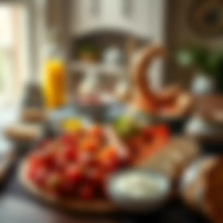 Traditional Breakfast for Sahur Traditional Turkish breakfast spread for Sahur