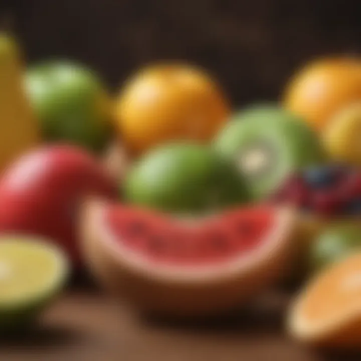 A vibrant assortment of fruits rich in fiber