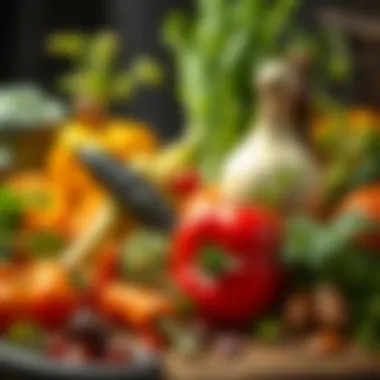 Vegetables Supporting Gut Health Variety of vegetables known for their digestive benefits