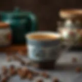 A beautifully crafted traditional coffee cup