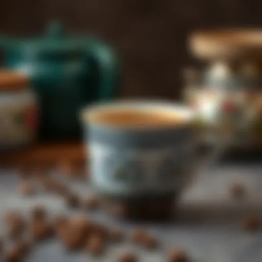 A beautifully crafted traditional coffee cup