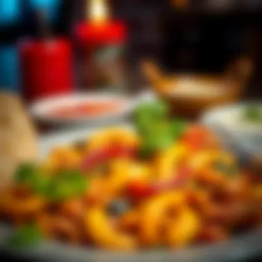 A close-up of a main dish from Kahveci Hacı Baba's iftar offerings