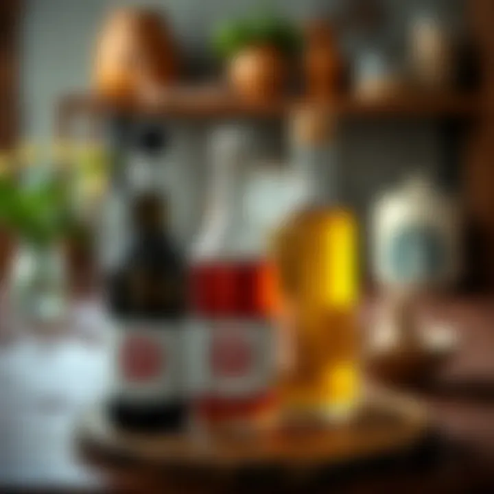 Bottles of St. John's Wort Oil Bottles of St. John's Wort oil on a wooden table