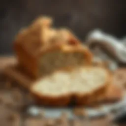 Rustic loaf of buckwheat bread on a wooden table