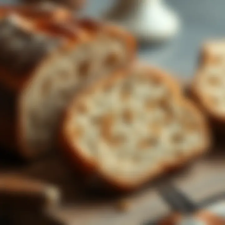 Sliced buckwheat bread showcasing its texture and grain