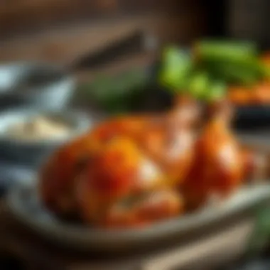 Deliciously roasted chicken showcasing crispy skin