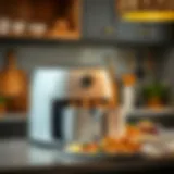 A sleek Karaca airfryer showcased on a kitchen countertop