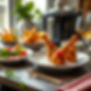 Deliciously plated meal made with Airfryer