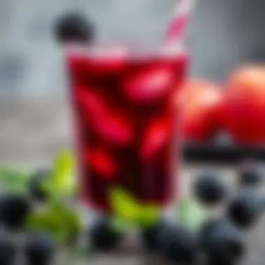 A refreshing glass of blackberry juice highlighting its appeal as a health drink