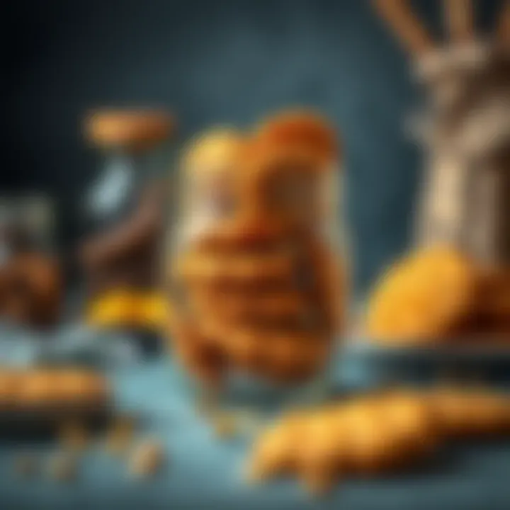 A mason jar filled with caramelized biscuits, highlighting storage techniques