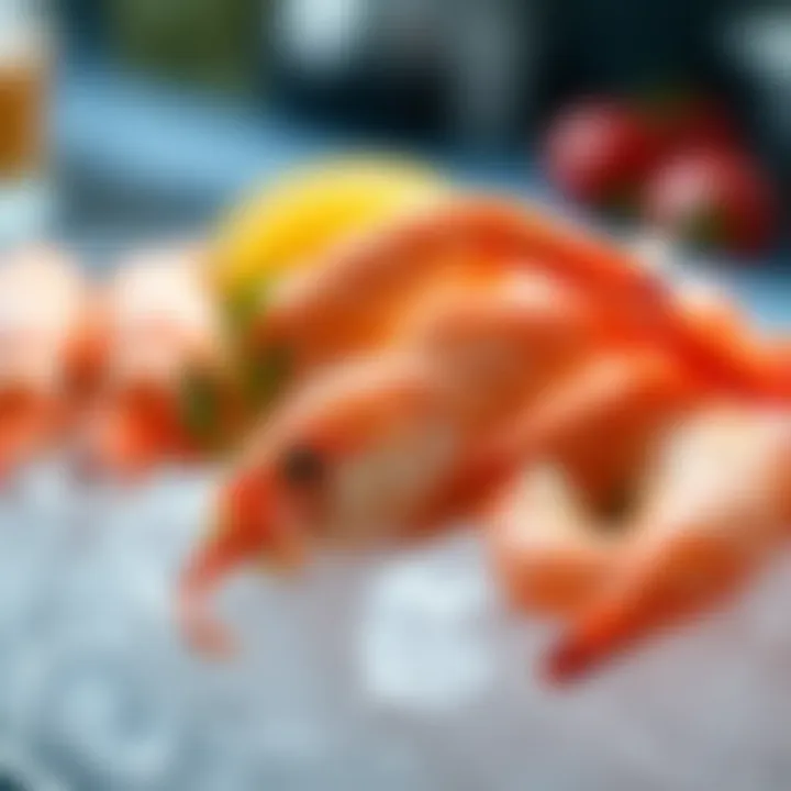Fresh Shrimp: A Culinary Delight A close-up view of fresh shrimp on ice