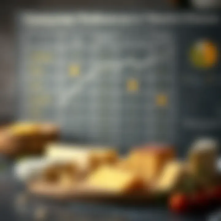 A chart illustrating consumer preferences for cheese