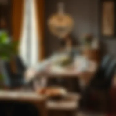 A beautifully styled dining table featuring katik zurna as the centerpiece