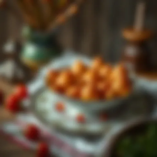 A traditional dish showcasing katik zurna on a decorative plate