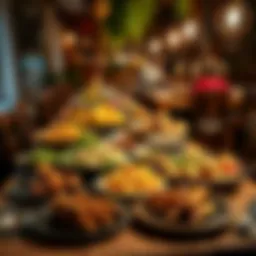 A beautifully arranged table showcasing traditional Kayseri dishes