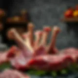 A variety of bone-in meats displayed attractively