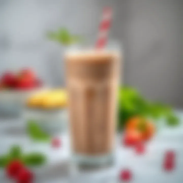 Visually Appealing Weight-Gain Shake Healthy shake presented in a glass