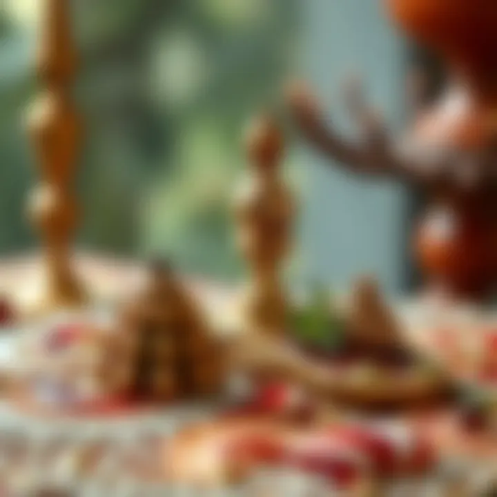 Details of Decoration in Kına Tepsisi Close-up view of decorative elements on a Kına Tepsisi