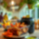 Healthy meal prepared in a kiwi oil-free fryer