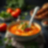 A bowl of Knorr instant soup with fresh ingredients