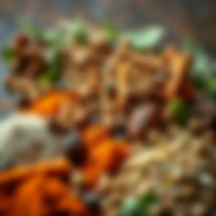 Various spices and herbs used in köfte preparation