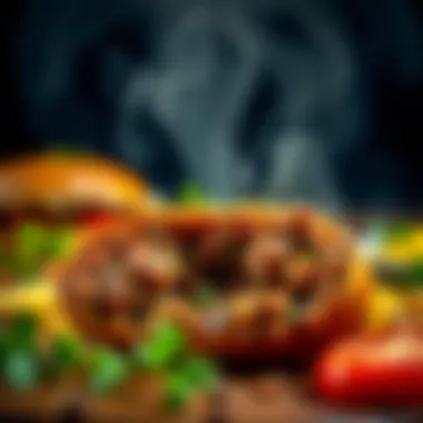 Close-up of İcli Köfte showcasing its rich filling